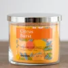 Candles-Kirkland's Home Citrus Burst Three Wick Jar Candle Orange