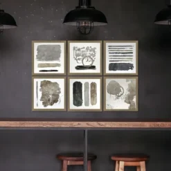 Framed Art-Kirkland's Home City Loft 6-Pc. Gold Framed Art Print Set Tan