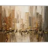Canvas Art-Kirkland's Home City Rush 5 Framed Canvas Art Print Tan