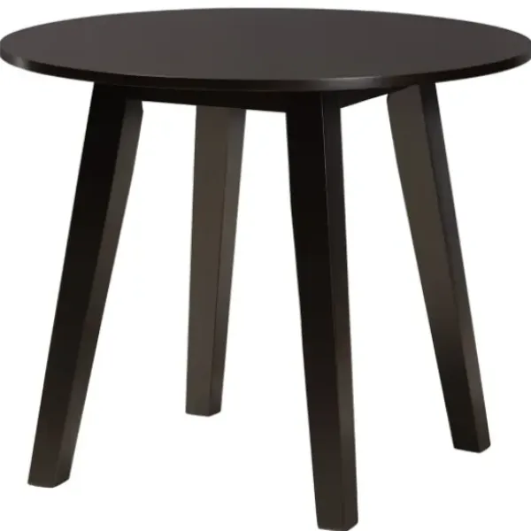 Dining Sets-Kirkland's Home Classic Black Round Wood 5-Pc. Dining Set Gray