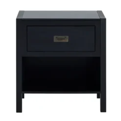 Nightstands-Kirkland's Home Classic 1-Drawer Nightstand Black