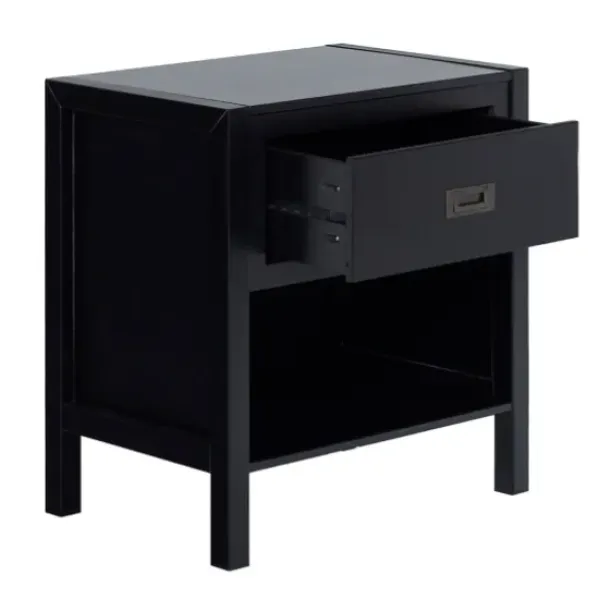 Nightstands-Kirkland's Home Classic 1-Drawer Nightstand Black