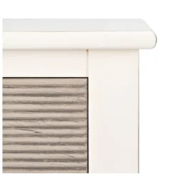 Accent & End Tables-Kirkland's Home Classic Ribbed Drawer Accent Table White