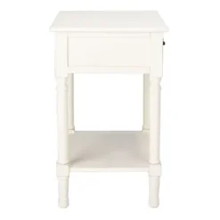Accent & End Tables-Kirkland's Home Classic Ribbed Drawer Accent Table White