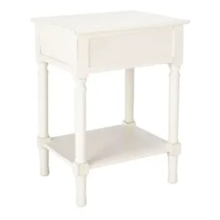 Accent & End Tables-Kirkland's Home Classic Ribbed Drawer Accent Table White