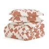 Duvets-Kirkland's Home Clay Adobe Diamond 2-Pc. Twin Duvet Cover Set Orange/White