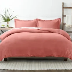 Duvets-Kirkland's Home Clay Solid 3-Pc. Queen Duvet Cover Set Orange