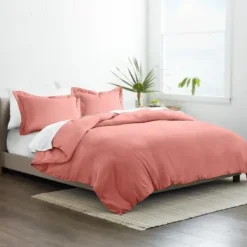 Duvets-Kirkland's Home Clay Solid 3-Pc. Queen Duvet Cover Set Orange