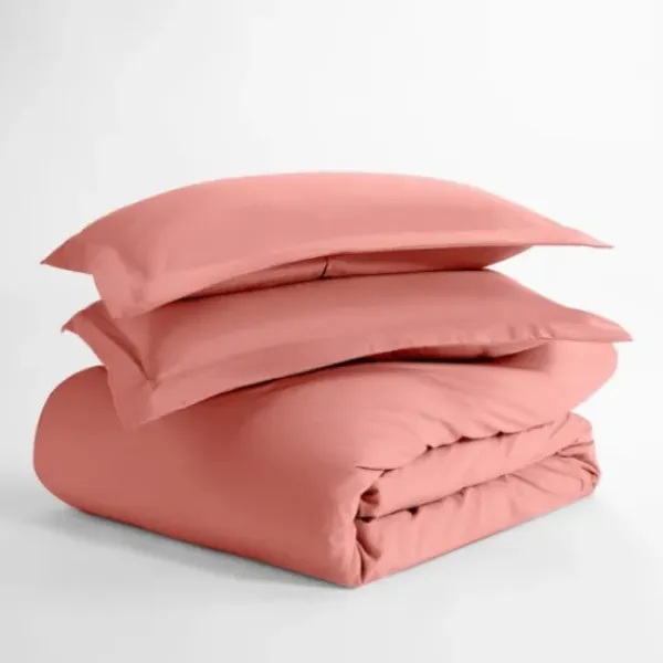 Duvets-Kirkland's Home Clay Solid 3-Pc. Queen Duvet Cover Set Orange