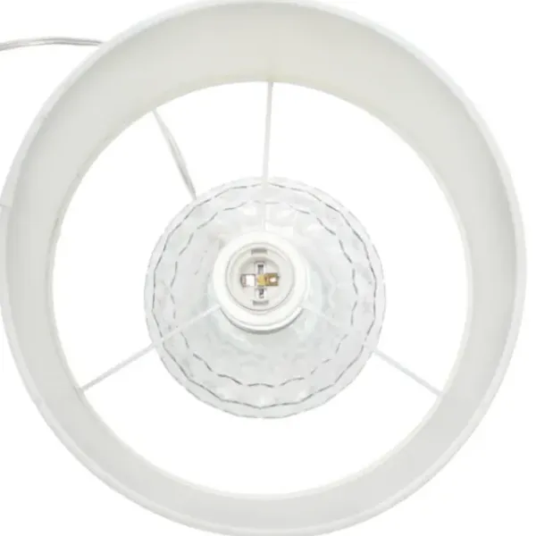 Table Lamps-Kirkland's Home Clear Glass Honeycomb Table Lamp White