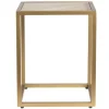 Accent & End Tables-Kirkland's Home Clear Glass Top Metal Base Accent Table Gold