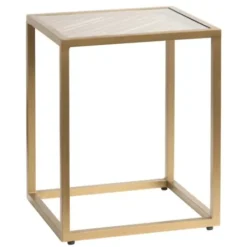 Accent & End Tables-Kirkland's Home Clear Glass Top Metal Base Accent Table Gold