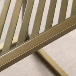 Accent & End Tables-Kirkland's Home Clear Glass Top Metal Base Accent Table Gold