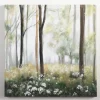 Canvas Art-Kirkland's Home Clearing Forest Scenery Canvas Art Print Green/Brown/Gray