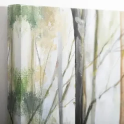 Canvas Art-Kirkland's Home Clearing Forest Scenery Canvas Art Print Green/Brown/Gray