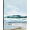Canvas Art-Kirkland's Home Coastal Mountains I Framed Canvas Art Print Blue