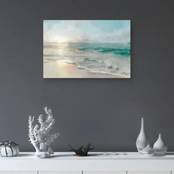 Canvas Art-Kirkland's Home Coastal Retreat Canvas Art Print, 36X24 In. Blue/Green