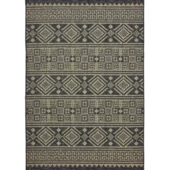Outdoor Rugs-Kirkland's Home Coastal Stripes Outdoor Area Rug, 7X9 Blue/Gray