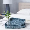 Decorative Trays-Kirkland's Home Coastal Wood And Oyster Shell Trays, Set Of 2 Blue
