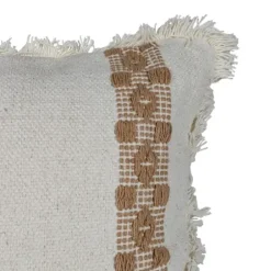 Pillows-Kirkland's Home Coffee Brown Textured Stripe Throw Pillow White/Brown