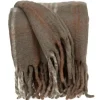 Blankets & Throws-Kirkland's Home Coffee Hand Loomed Throw With Tassels Brown