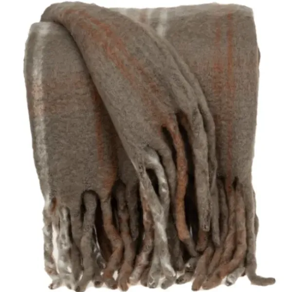 Blankets & Throws-Kirkland's Home Coffee Hand Loomed Throw With Tassels Brown