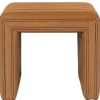 Benches & Ottomans-Kirkland's Home Cognac Leather Arch Ottoman Brown