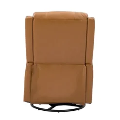 Accent Chairs-Kirkland's Home Cognac Leather Upholstered Recliner Chair Brown/Orange