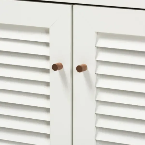 Entryway Furniture-Kirkland's Home Collier Two-Tone Drawer Shoe Storage Cabinet White/Brown