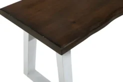 Benches & Ottomans-Kirkland's Home Collins And White Two-Tone Wood Bench Brown