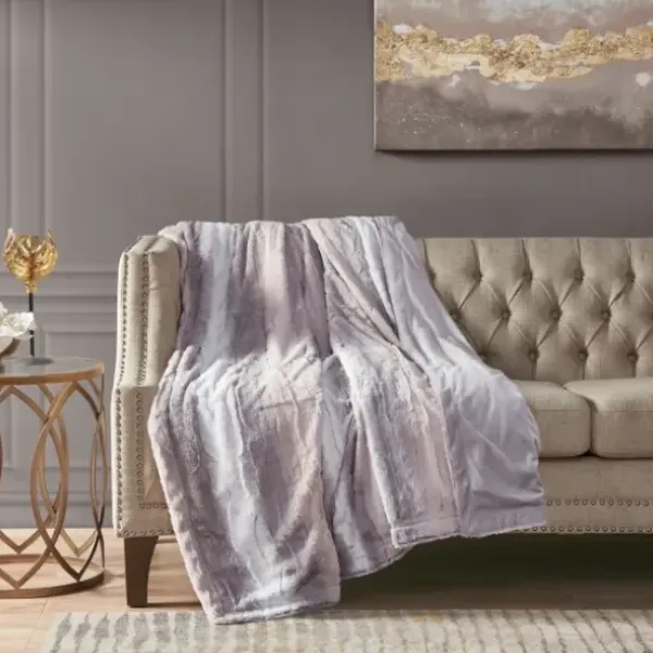 Blankets & Throws-Kirkland's Home Color Faux Fur Oversized Throw Blanket Multi
