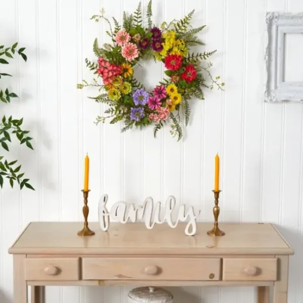 Wreaths-Kirkland's Home Colorful Mixed Floral Wreath Multi