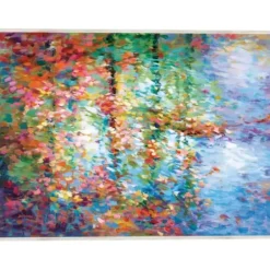 Canvas Art-Kirkland's Home Colorful Reflections I Framed Canvas Art Print Blue/Orange/Multi
