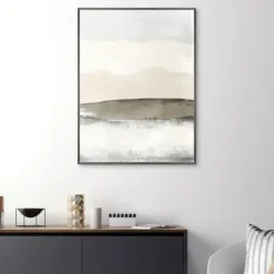 Canvas Art-Kirkland's Home Common Ground Ii Framed Canvas Art Print Tan