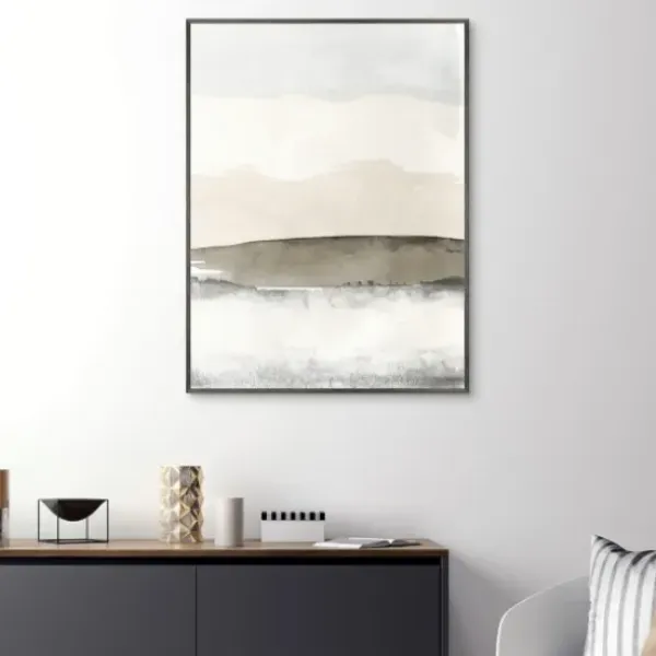 Canvas Art-Kirkland's Home Common Ground Ii Framed Canvas Art Print Tan