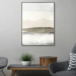 Canvas Art-Kirkland's Home Common Ground Ii Framed Canvas Art Print Tan