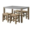 Dining Sets-Kirkland's Home Concrete Table And Stools 5-Pc. Dining Set Gray/Brown