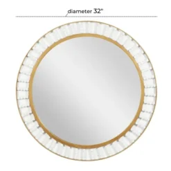 Decorative Mirrors-Kirkland's Home Contemporary Gold Frame With Beads Mirror