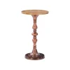 Accent & End Tables-Kirkland's Home Copper Plated Accent Table With Mango Wood Top Brown