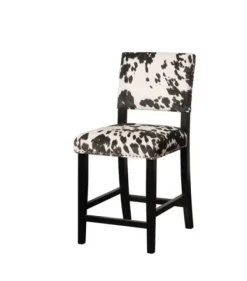 Bar Stools & Counter Height Stools-Kirkland's Home Cora Udder Madness Counter Stool Black