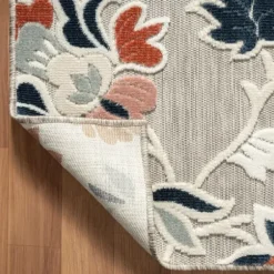 Outdoor Rugs-Kirkland's Home Coral Trellis Indoor/Outdoor Area Rug, 5X7 Pink