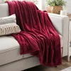 Blankets & Throws-Kirkland's Home Cordovan Heavenly Plush Bubble Throw Red
