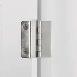 Bathroom Furniture-Kirkland's Home Corner Shelf With Cabinet Doors White