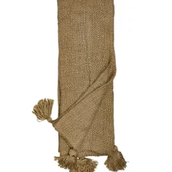 Blankets & Throws-Kirkland's Home Corner Tassel Throw Blanket Tan