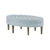 Benches & Ottomans-Kirkland's Home Cory Tufted Dusty Linen Ottoman Blue