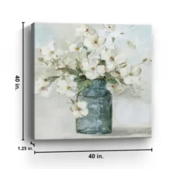 Canvas Art-Kirkland's Home Cottage Charmer Giclee Canvas Art Print, 40X40 In. Blue/White/Green
