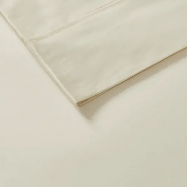 Bed Sheets-Kirkland's Home Cotton Blend Sateen 6-Pc. King Sheet Set Ivory