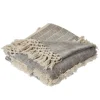 Blankets & Throws-Kirkland's Home Cotton Fringe Eclectic Tufted Throw Ivory/Gray