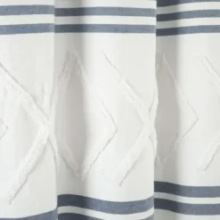 Shower Curtains-Kirkland's Home Cotton Jacquard Shower Curtain Ivory
