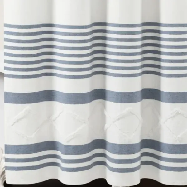 Shower Curtains-Kirkland's Home Cotton Jacquard Shower Curtain Ivory